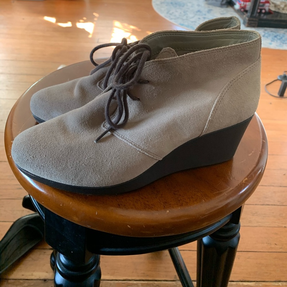 Suede Wedge Bootie